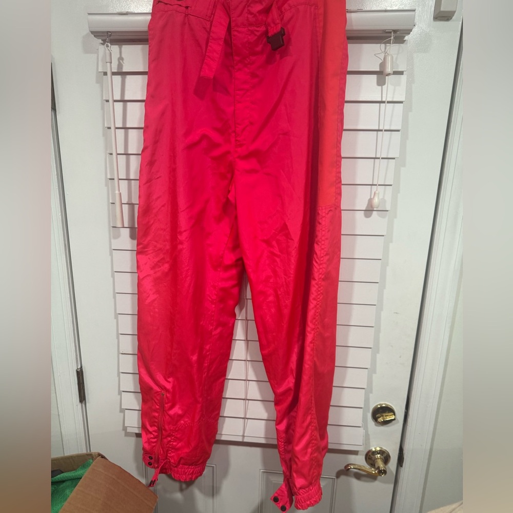 Vibrant hot pink snow pants